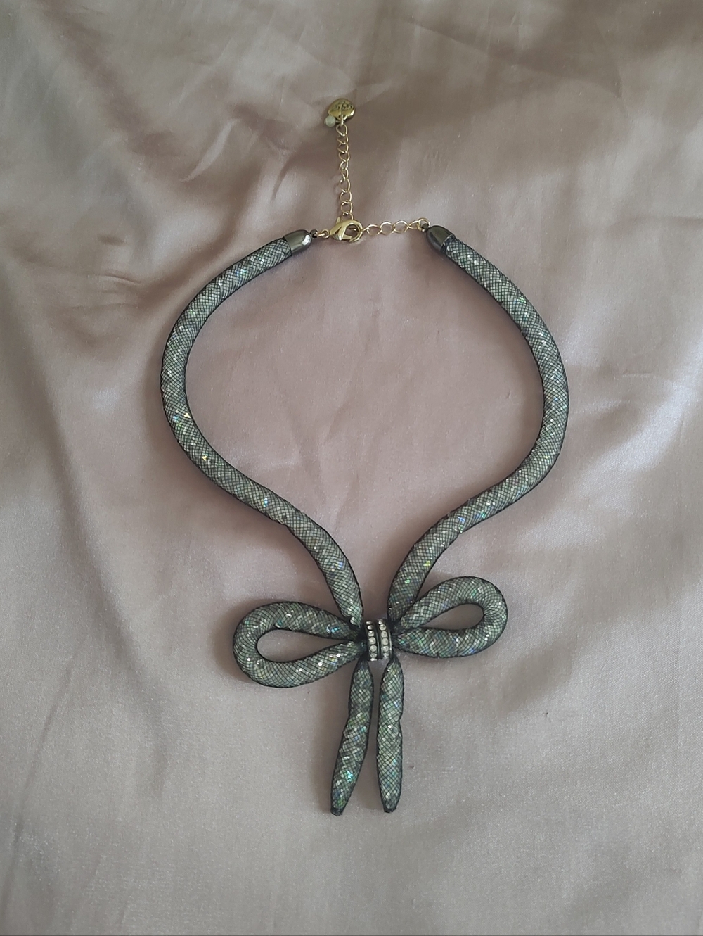 Betsey Johnson Mesh Bow Necklace